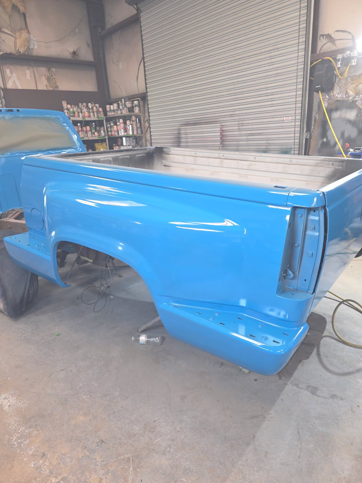 Truck body work after paint